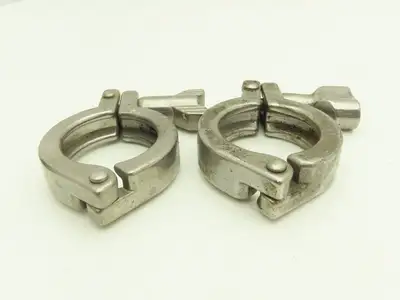1.5" Tri Clover Clamp Stainless Steel Sanitary Flange 5/16 Thumb Screw Lot of 15