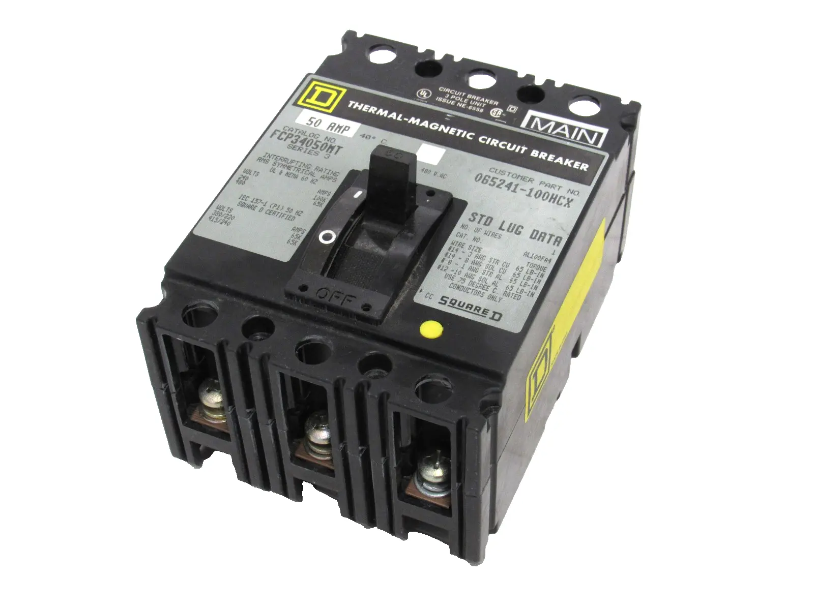NEW SQUARE D FCP34050MT CIRCUIT BREAKER 50A
