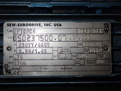 USED SEW EURODRIVE DFT80K4