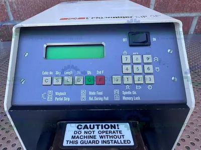 USED SCHLEUNIGER MP257 PROGRAMMABLE COAXIAL CABLE STRIPPING MACHINE