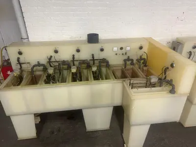 Manual Dip Plating Line: Dual Station, Poly-Pro Construction for Jewelry Gold, Silver Nickel Copper