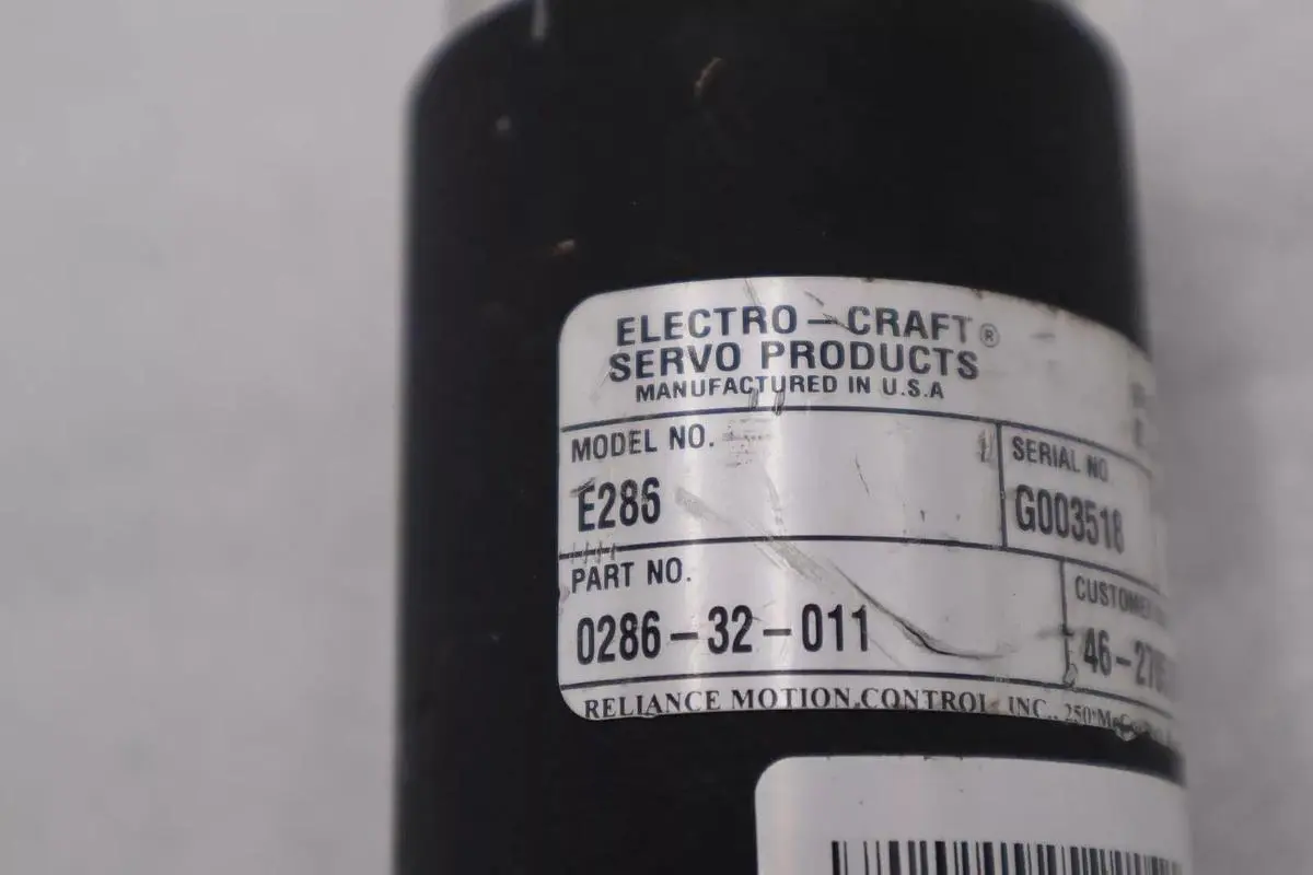 Reliance Electro Craft Model E286 Brushless Servo Motor STOCK B-1566