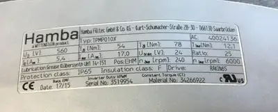 Used WITTENSTEIN HAMBA TPMP 010X Servo Motors | Palmetto Automation #1154988
