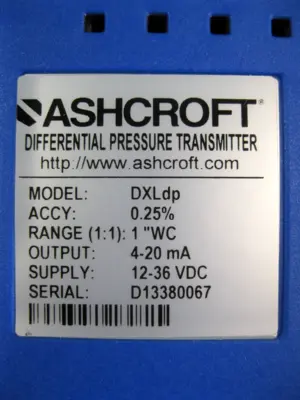 NEW Ashcroft DX 3 F01 42 ST 1/W-XPV
