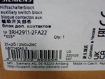 New | in-Stock SIEMENS 3RH29112FA22 Contact Blocks Ohio US | HGR 24 #1129899