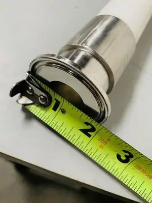 USED ADVANTAPURE APSM-P-1000 2" X 72" FLEXIBLE SILICON HOSE 150PSI