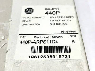 USED ALLEN-BRADLEY SER. A COMPACT METAL LIMIT SWITCH 4-PIN