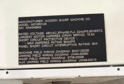 2021 HUDSON SHARP M2106W-20 Bag Machines, Wicketer | Mark One Machinery (4)