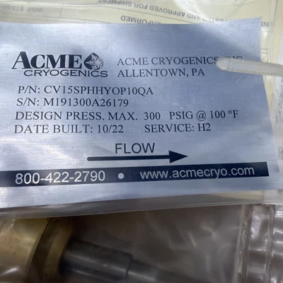 NEW ACME Cryogenics CV15SPHHYOP10QA