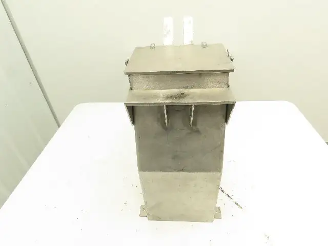 Stainless Gravity Feeder Dry Bulk Material Hopper Bin Manual Dump Chute 8x10x18"