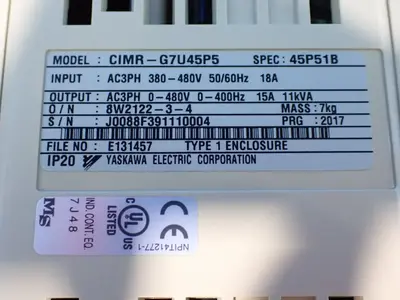 NEW YASKAWA ELECTRIC CIMRG7U45P5