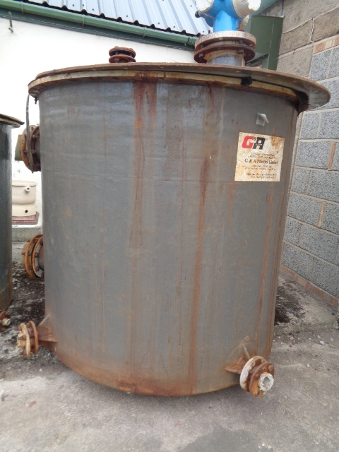 1800 L GRP Poly Prop lined Vertical Enclosed Tank
