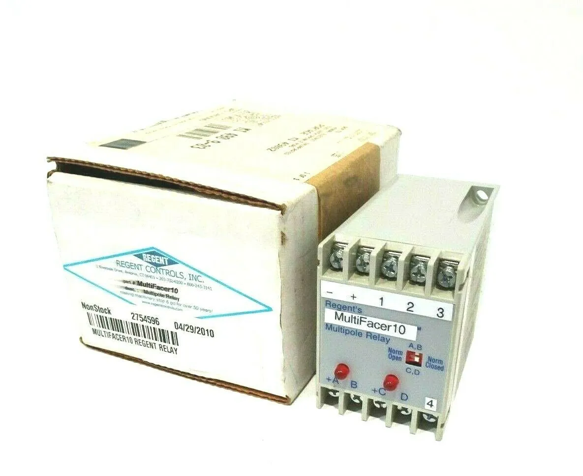 NEW REGENT CONTROLS MULTIFACER-10 MULTIPOLE RELAY MULTIFACER10