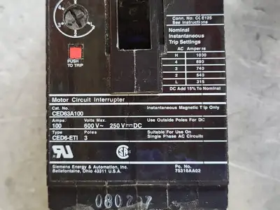 New | in-Stock SIEMENS CED63A100 Switchgears British Columbia CA | Lenmark #241883
