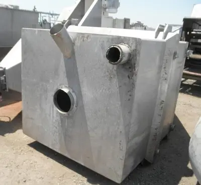 Hopper, 200 CF, S/st, 5' x 5' x 10', Cone Btm, #S741233