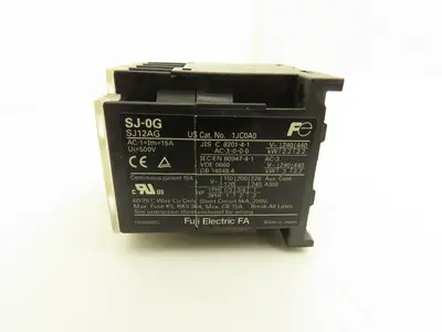 Fuji Electric 1JC0A0 SJ12AG SJ-0G Contactor 3PH 110-240VAC 3HP Lot of 12