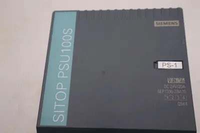Siemens 6EP1336-2BA10 SITOP PSU100S Power Supply 24V DC 20A Output #K-612-A