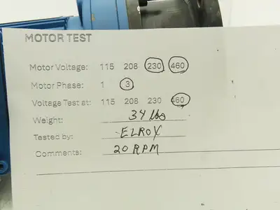 Sumitomo Cyclo CNFM03-4095GB-87/G F63M/4 Gearmotor 20rpm .25kw 220-480V 3PH 87:1