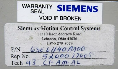REFURBISHED SIEMENS 6SC6114-0AA00 SIMODRIVE 40/80A 6SC61140AA00