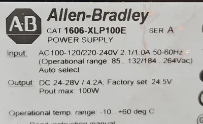 Allen-Bradley 1606XLP100E Ser A Power Supply. 4C-25