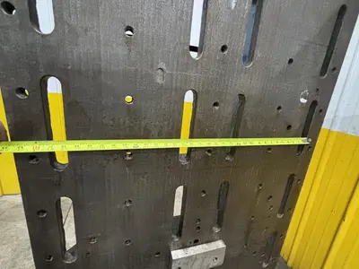 72" H X 36" W STEEL SLOTTED ANGLE PLATE: STOCK #23589