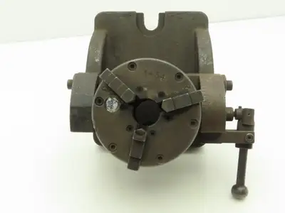 Buck Forkardt Milling 3 Jaw Lathe Chuck 4” OD 1" ID Collet Indexing Angle Plate