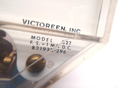 USED VICTOREEN / JEWEL ELECTRIC VICTOREEN MODEL 400 & 410 SURVEY METER GAUGE
