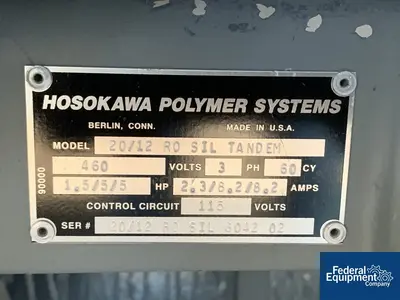 USED Hosokawa 5 HP Hosokawa Polymer Systems Granulator, Model 20/12 RO