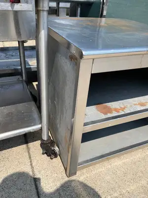 Used Falcon Restaurant Supply Used 30" Stainless Steel Equipment Stand with Shelves - SS248 Restaurant Equipment (Miscellaneous) Illinois US | Falcon Restaurant Supply #1375993