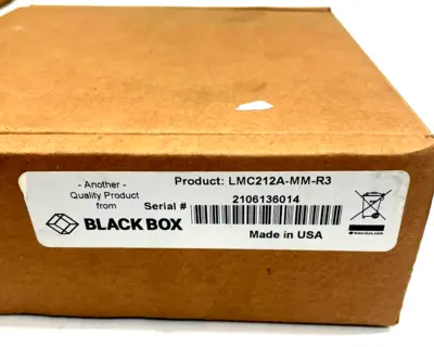 NEW BLACK BOX LMC212A-MM-R3 ETHERNET MEDIA CONVERTER LMC212AMMR3