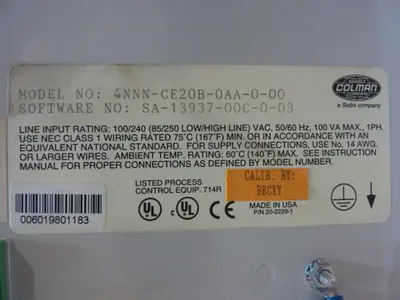 USED BARBER COLMAN 4NNN-CE20B-OAA-0-00