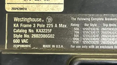 New | in-Stock WESTINGHOUSE KA3225F Miscellaneous Equipment (Electrical & Power) Ohio US | Surplus Asset Holdings #1209390