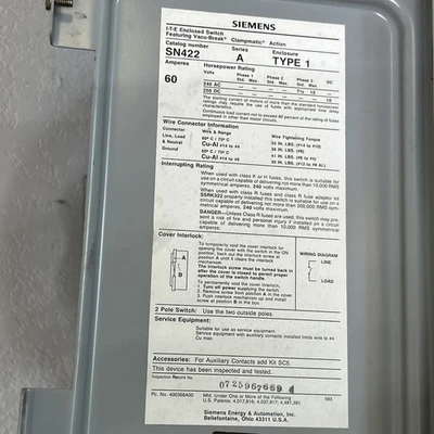 USED Siemens SN422