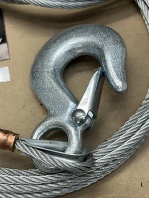 (3) Steel Wire Winch Hoist 18’Galvanized Cable W/5/16 Hook Fast Shipping!