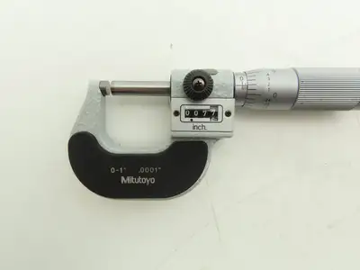 Mitutoyo 193-211 Mechanical Digit Outside Micrometer w/Counter 0-1" Range .0001"