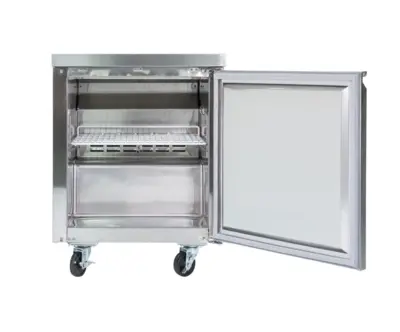 Magic Chef 6 CU. FT. COMMERCIAL UNDER COUNTER UPRIGHT FREEZER IN STAINLESS STEEL