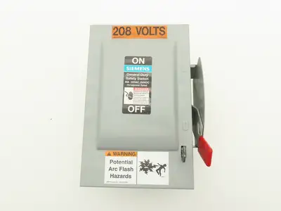 Siemens GNF322 Safety Switch Disconnect Non Fusible 60A 240VAC 250VDC HP Rated