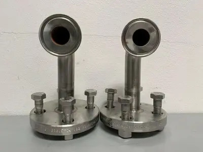 Stainless Steel 4 1/2" Flange w/ 1" Sanitary Fitting