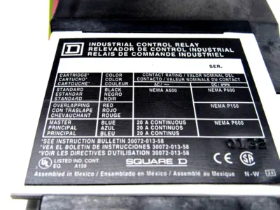 NEW SQUARE D 8501XO40XTE1V02 AC CONTROL RELAY
