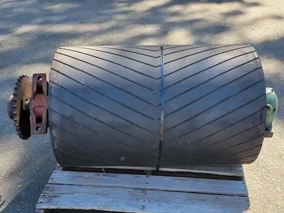 24.5" Diameter Chain Driven Conveyor Pulley w/ Pillow Block Bearing