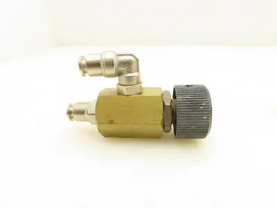 Adjustable Elbow Air Flow Control Needle Valve 5 Turn 1/8" Lot of 9