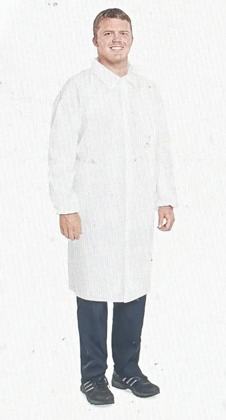 West Chester White 35 Gram SMS Lab Coat with Collar Size 5XL 30 Pack