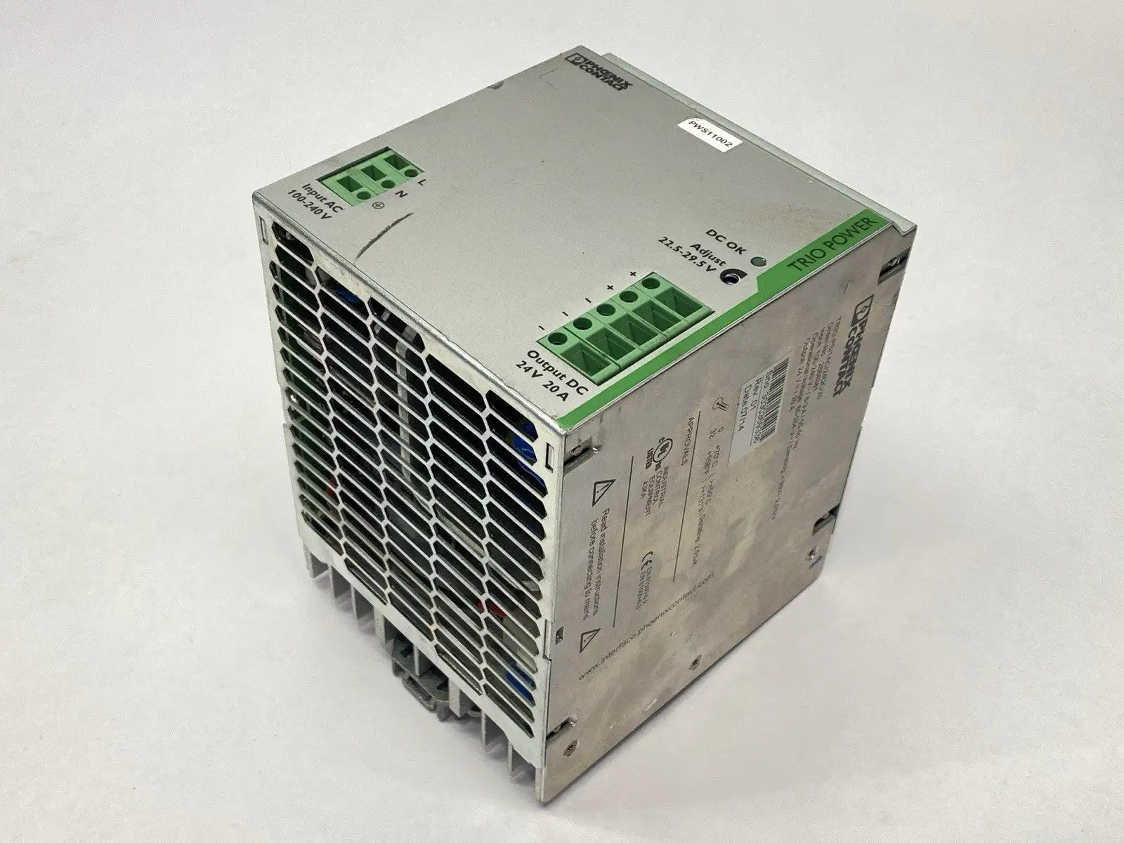 TRIO-PS/1AC/24DC/20,2866381 | Phoenix Contact TRIO-PS/1AC/24DC/20 Power Supply 2866381 - Used