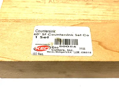 USED KEO STRAIGHT SHANK COUNTERSINK SET, 1/4" TO 1" DIA, 1-FLUTE 5 PCS