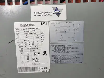 5 kV E-House Genset Control Room PDC w/ 9 x 1200 amp Breaker