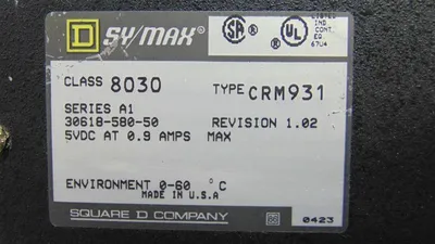 Square D 8030 CRM931 SY/MAX RIO Adapter Module Series A1 Rev. 1.02 Used