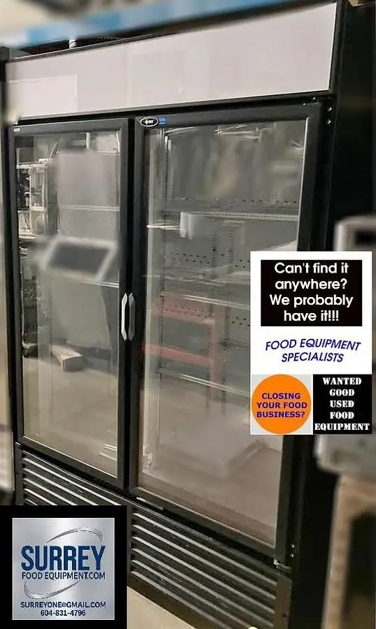 2 door glass display refrigerator