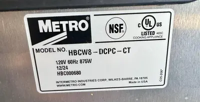 Used 2023 METRO HBCW8-DCPC-CT Hot Food Warming, Holding, & Transport Cabinets Ohio US | Palm Beach Restaurant Equipment, LLC #1421284