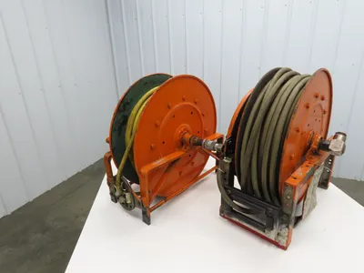 Hannay Reels 818-23-24B SR Retractable Industrial Water Hose Reel 1/2" Lot Of 2