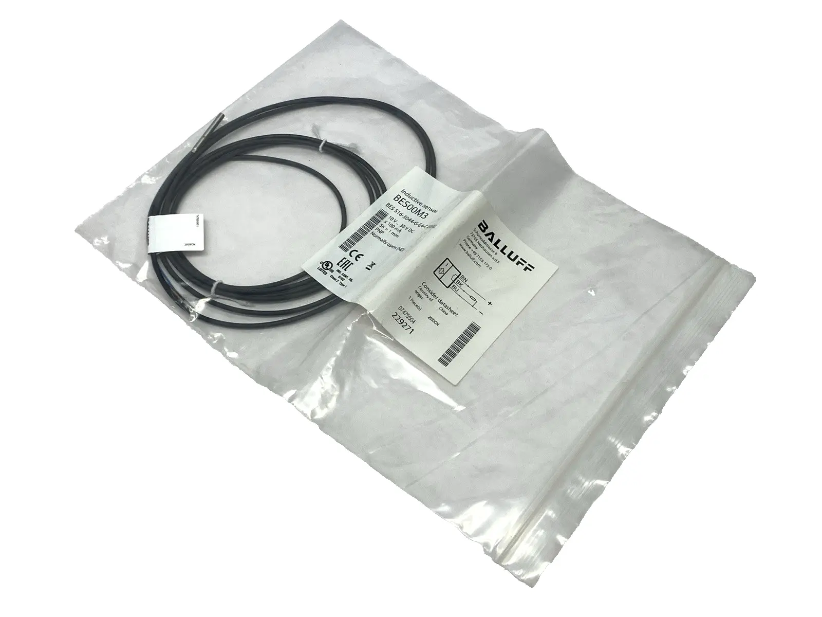 NEW BALLUFF BES 516-3044-G-E4-C-PU-02, BES00M3